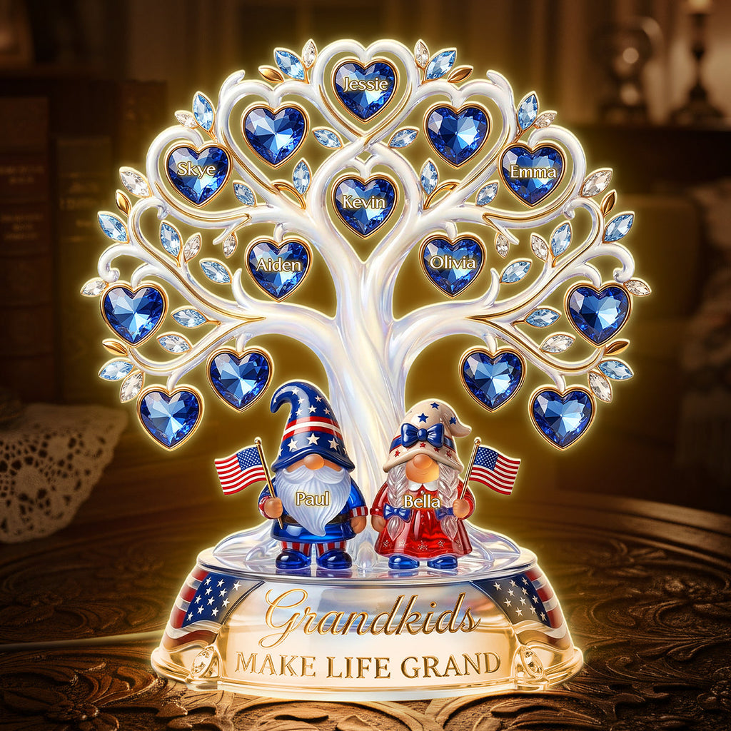American Gnome Grandparent Light Box - Personalized Gifts For Grandparents 03pata020426
