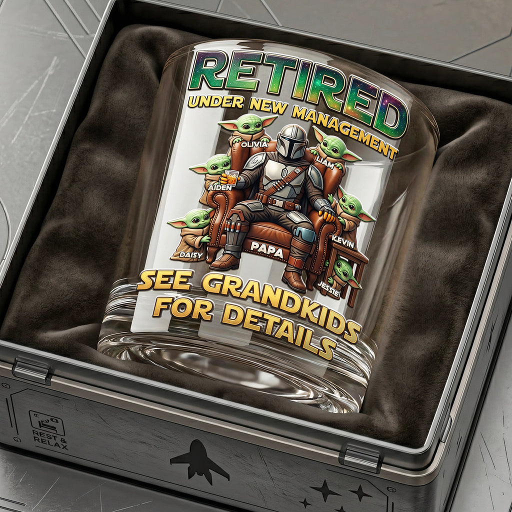 Grandpa Retirement Round Glass - Personalized Gifts 01HUTA100626
