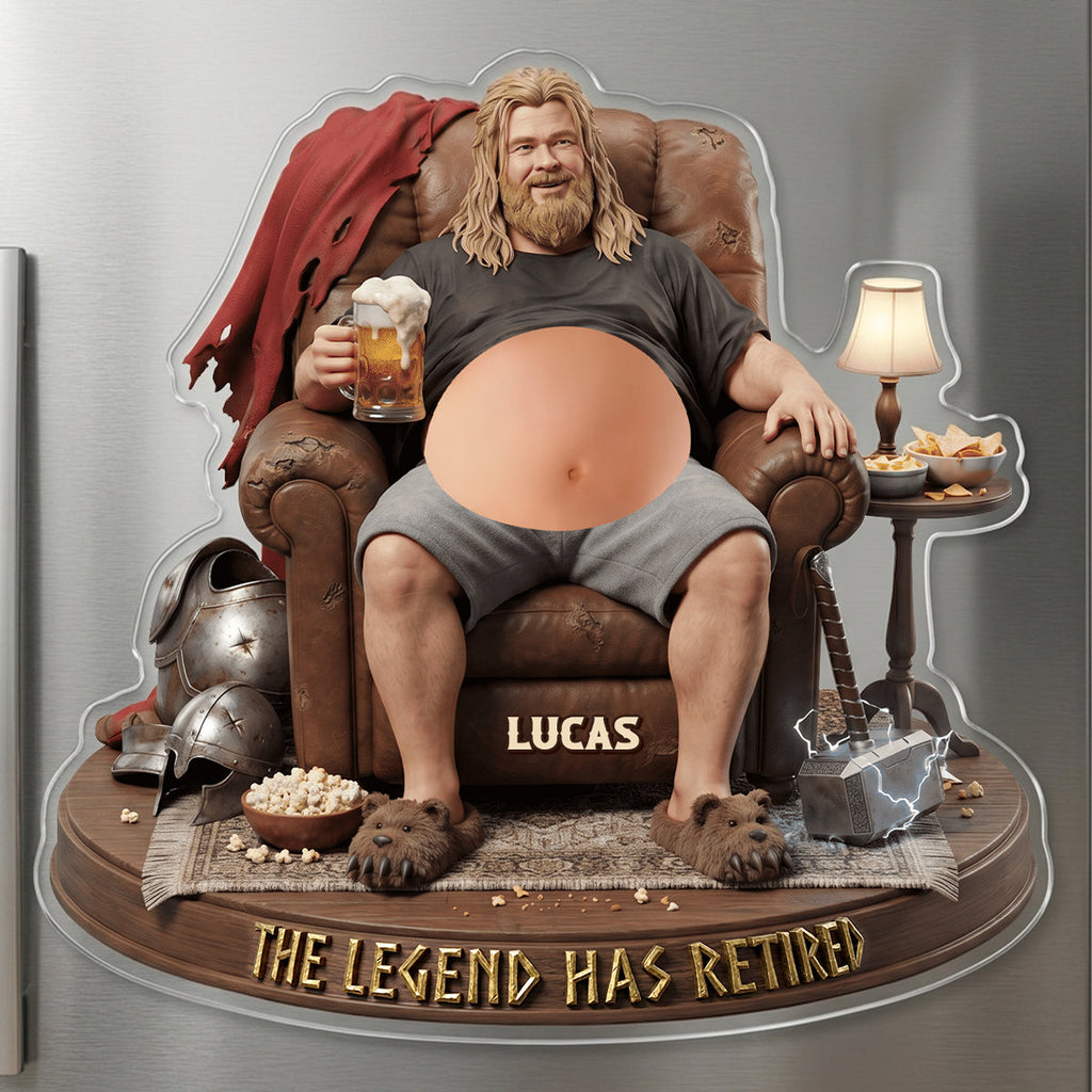The Legend Has Retired Anti-collision Acrylic Fridge Magnet - Personalized Gifts 04natn190626