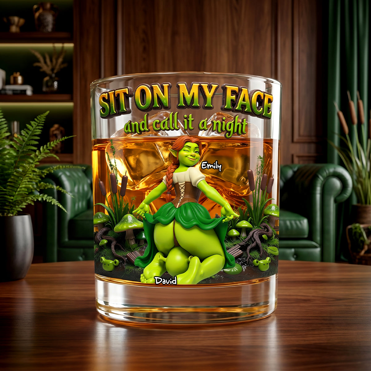 Naughty Couple Round Glass - Personalized Gifts For Couple 03todh220626