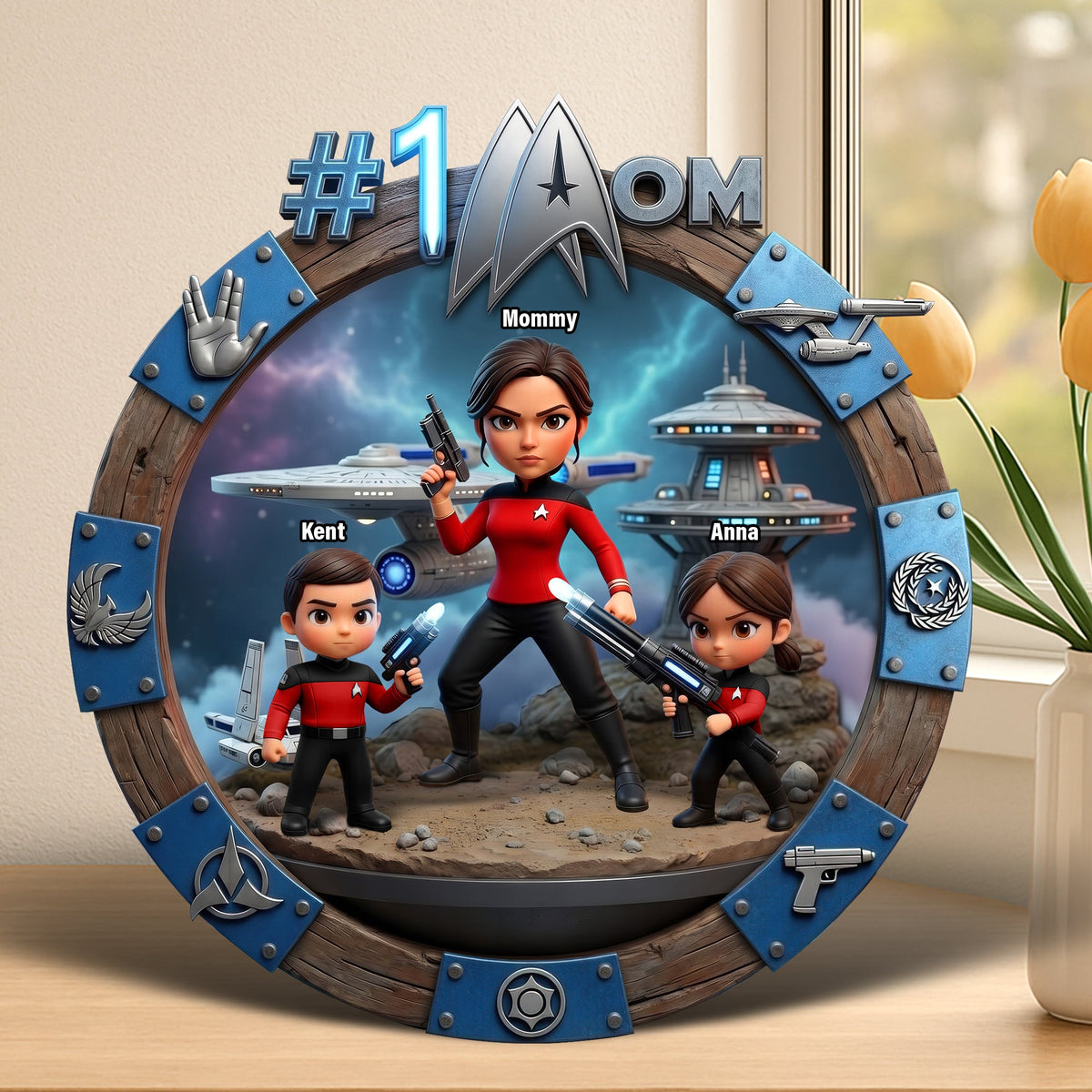 Best Captain Mom Acrylic Plaque, Personalized Gifts For Mom 01qhqn210426