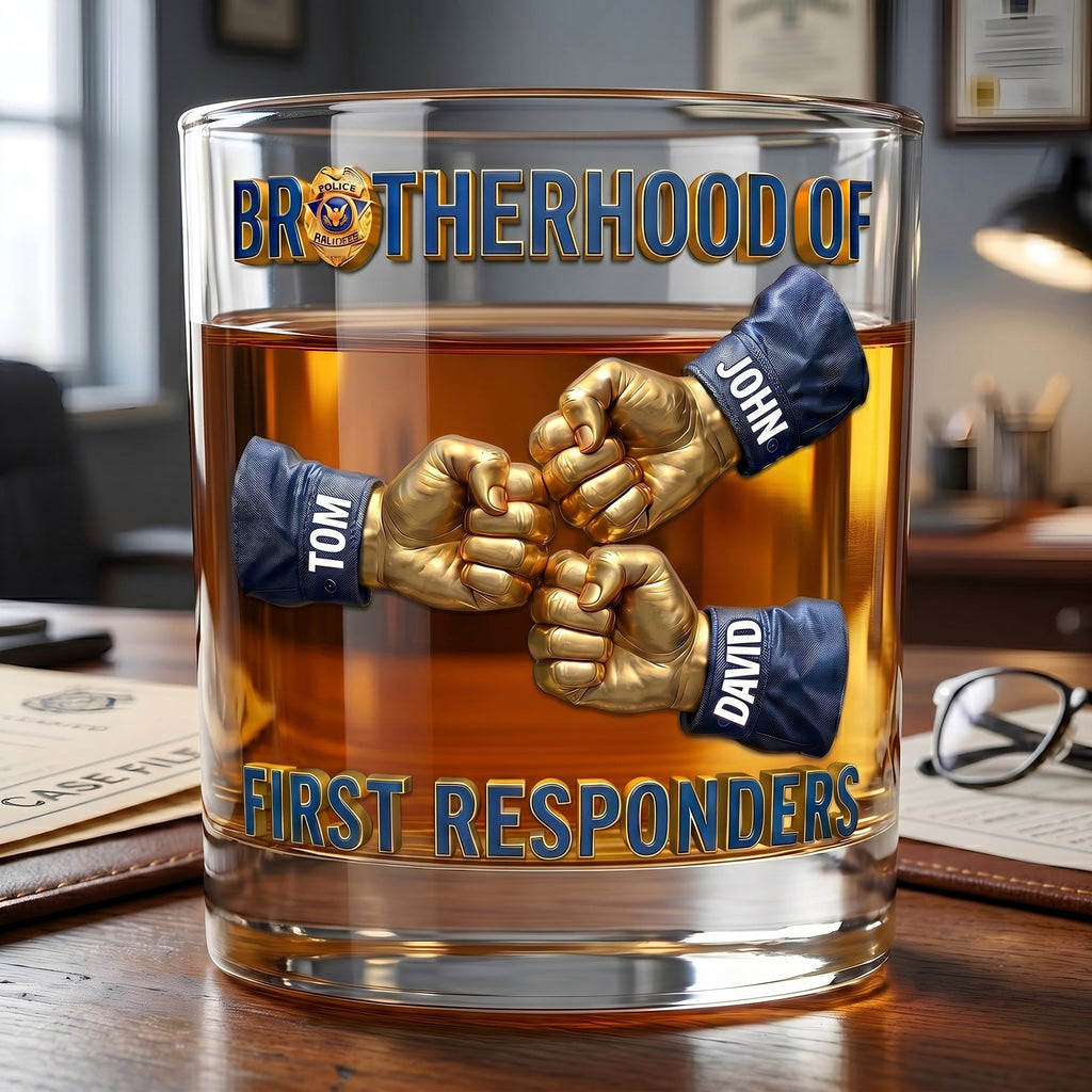 Ultimate Police Officers Brothers Drinking Glass - Personalized Gifts For Brothers 02hulu060626