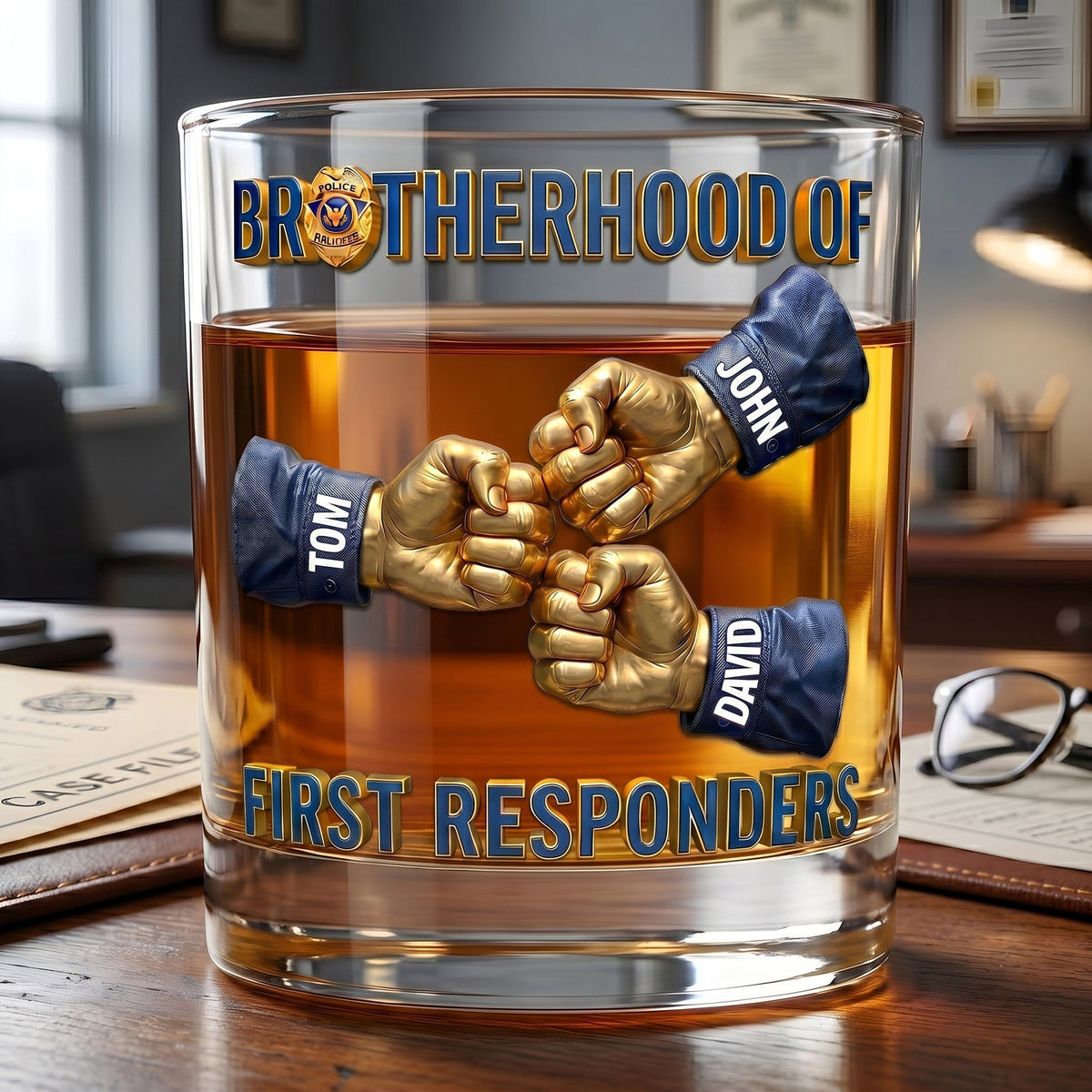 Ultimate Police Officers Brothers Drinking Glass - Personalized Gifts For Brothers 02hulu060626
