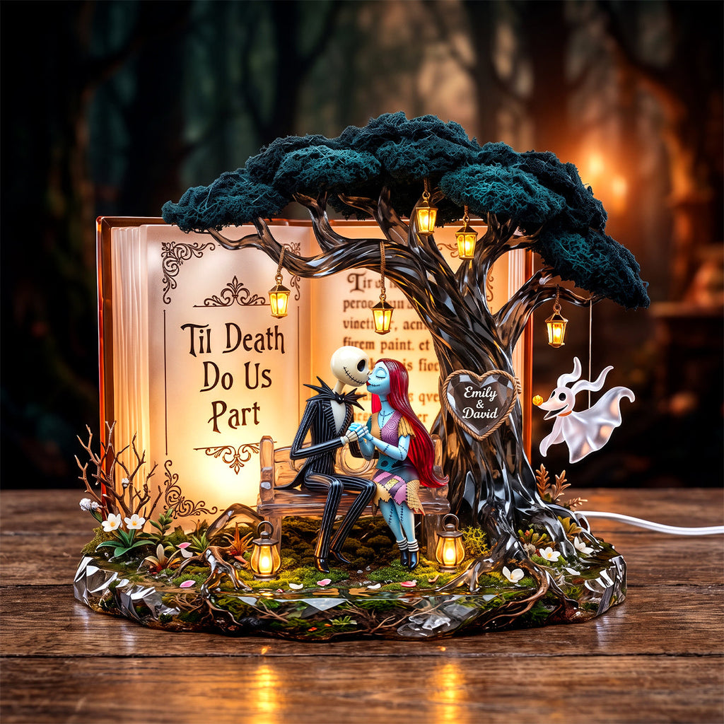 Kissing Gothic Couple Acrylic Light Box - Personalized Gifts For Couple 04padh090726