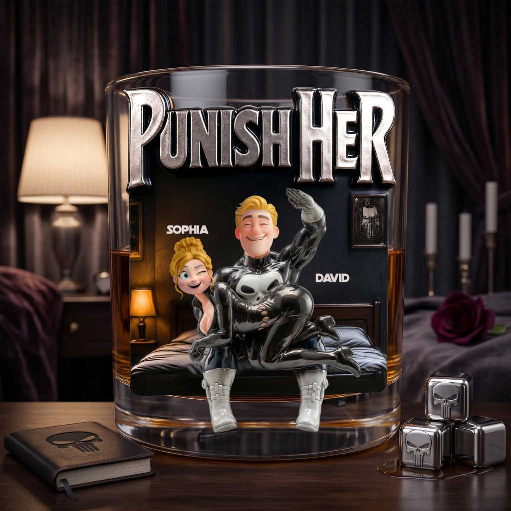 Playful Couple Round Glass, Personalized Gifts For Couple 04qhlu100626