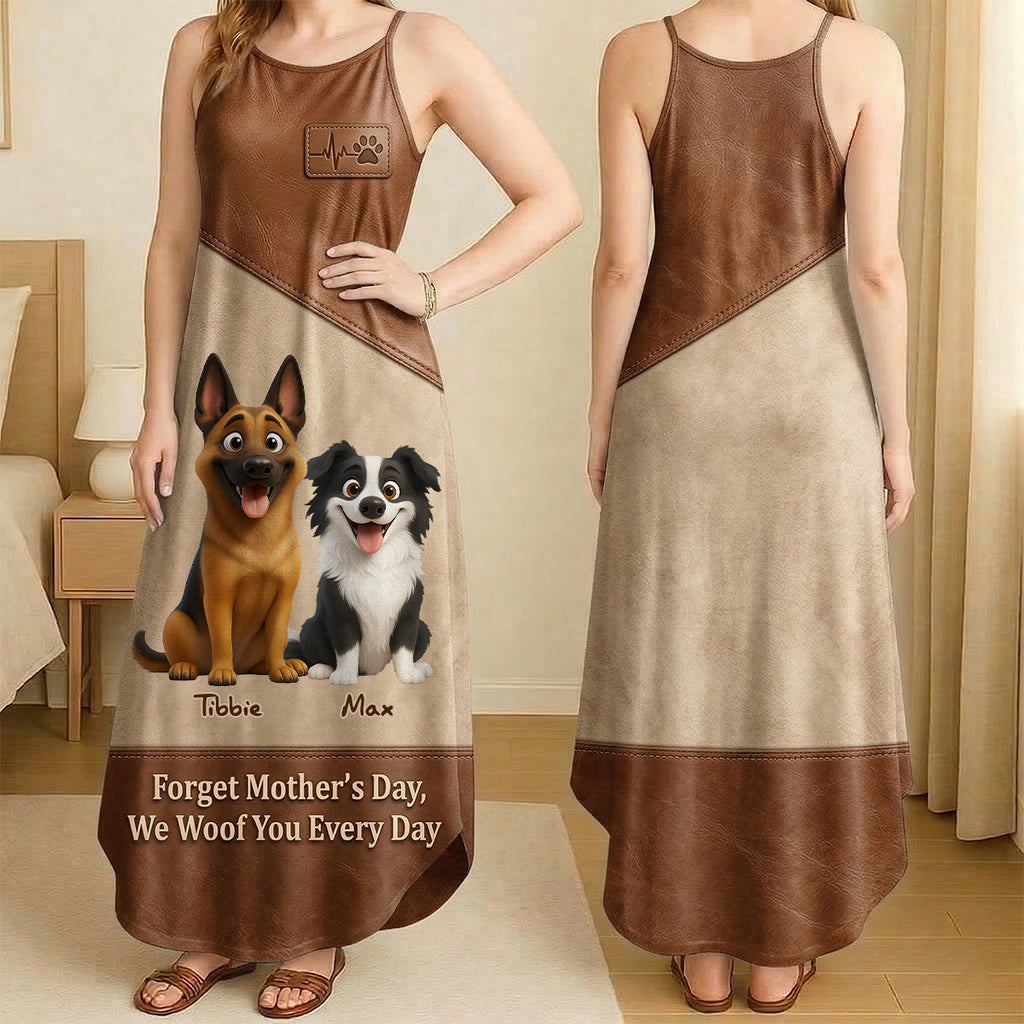 Dog Mom Suspender Maxi Dress - Personalized Gifts For Mothers 03natn240326