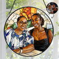 Custom Photo Portrait Mom Grandma Parents Family - Personalized Acrylic Suncatcher