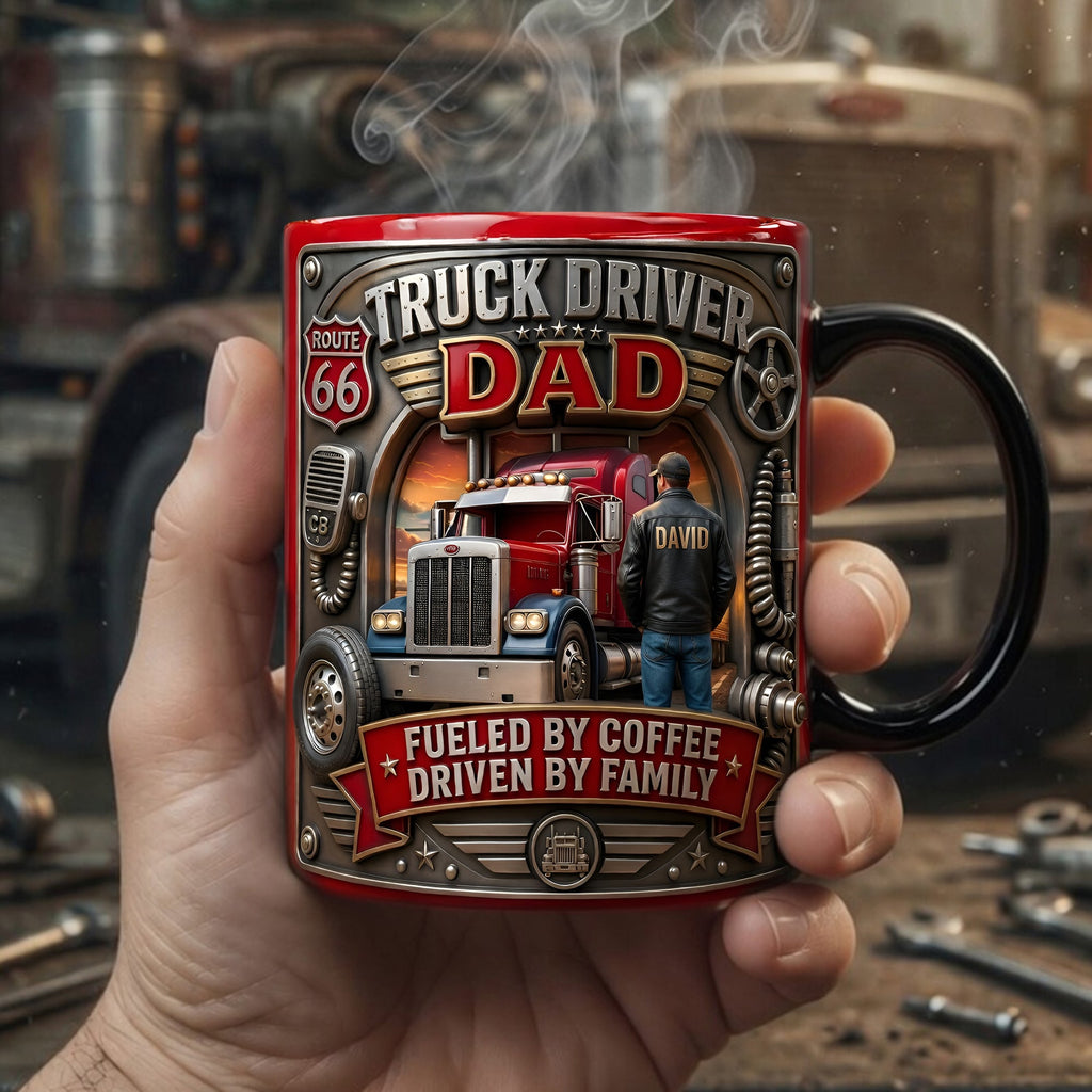 Truck Driver Dad Magic Mug - Personalized Father's Day Gifts 02TYLU060526