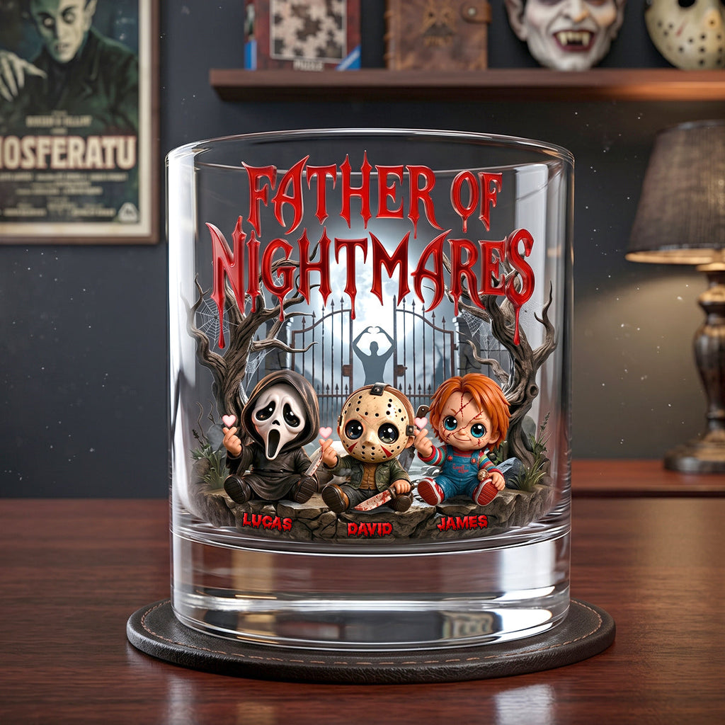 Father Of Nightmares Round Glass - Personalized Gifts For Dads 01PATN250426