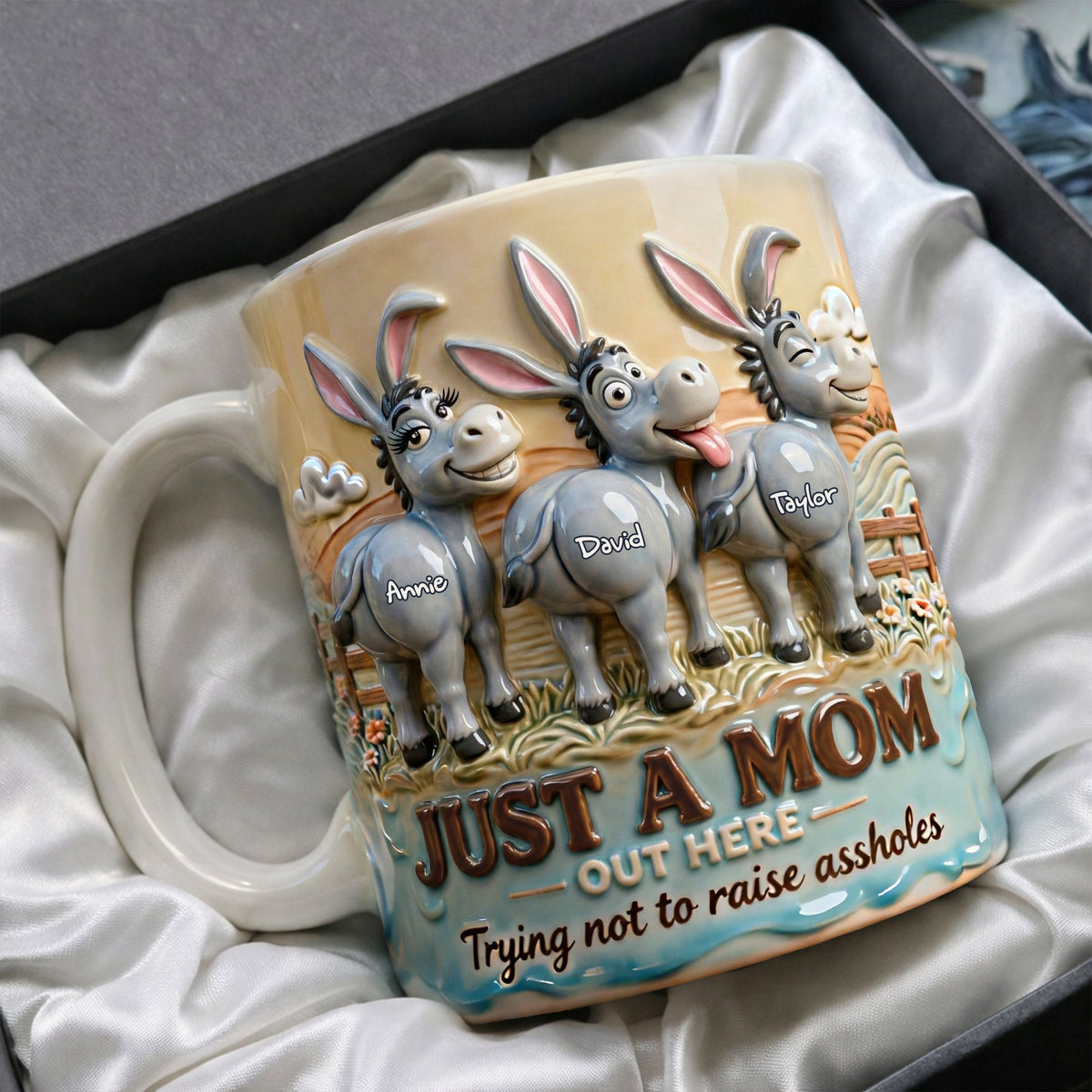 Fun Donkey Mom Coffee Mug - Personalized Gifts For Moms 02qhlu020326