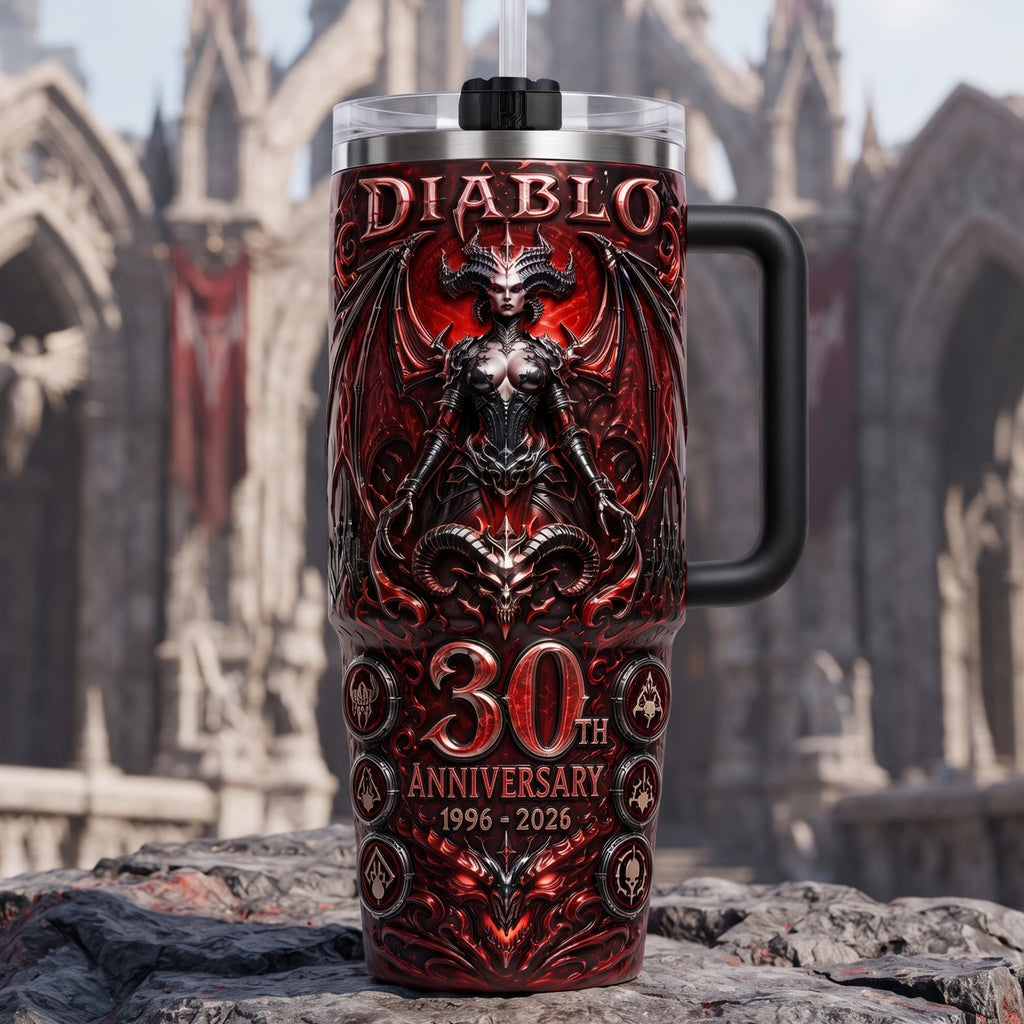 Evil Lord 40oz Tumbler With Handle - Personalized Gifts 05qhlu080726