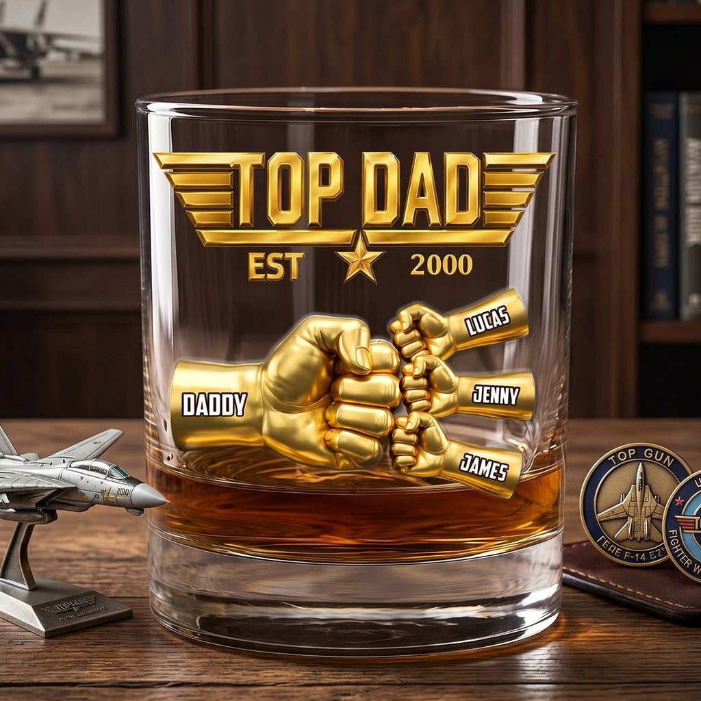 Fist Bump Pilot Glass Mug - Personalized Gifts For Dad 04OHTN210526