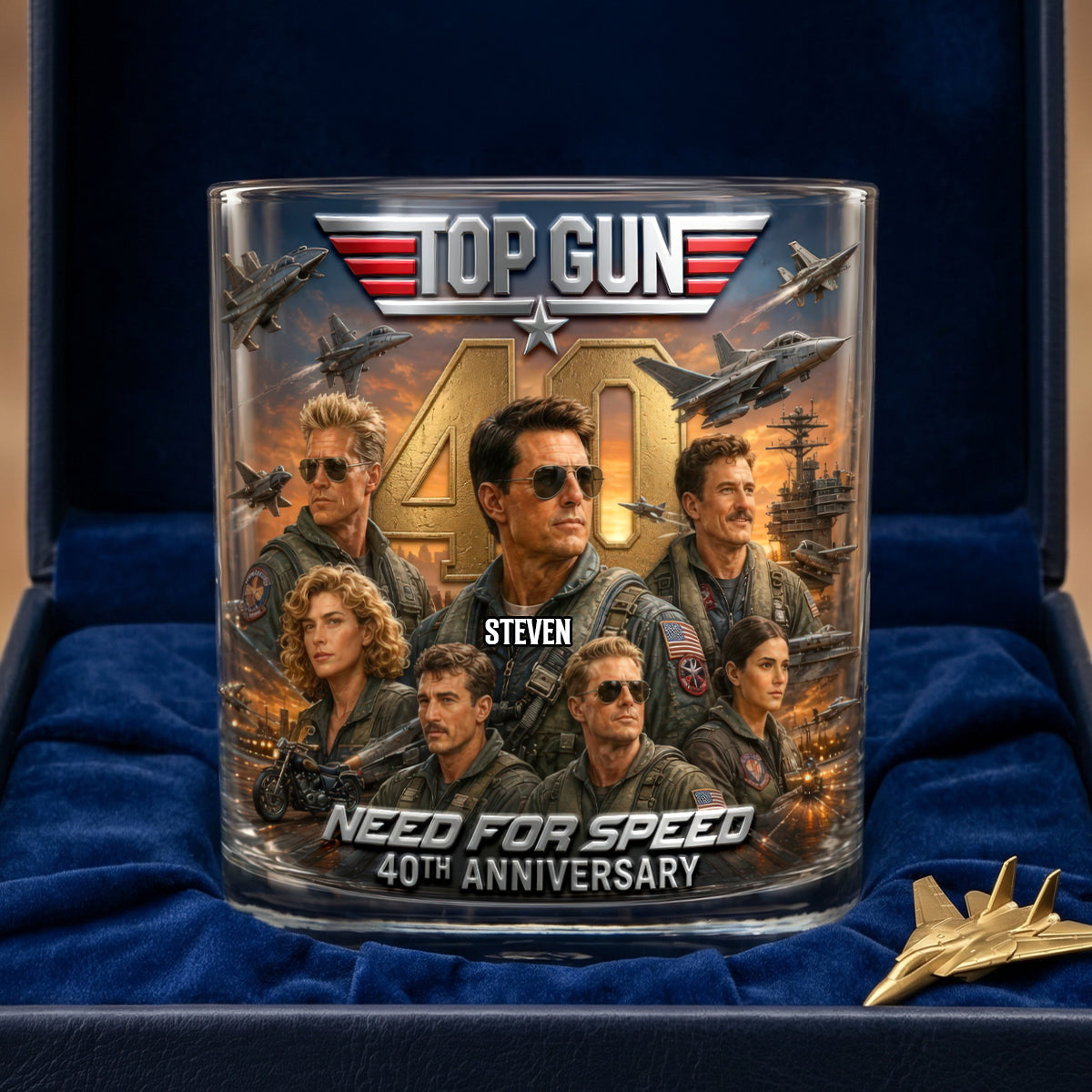 40 Years of Sky Legends Round Glass - Personalized Gifts 04tydh080626