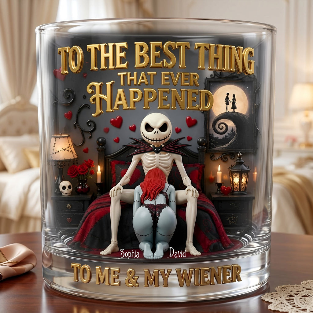 Naughty Gothic Couple Round Glass - Personalized Gifts For Couple 05tylu080626
