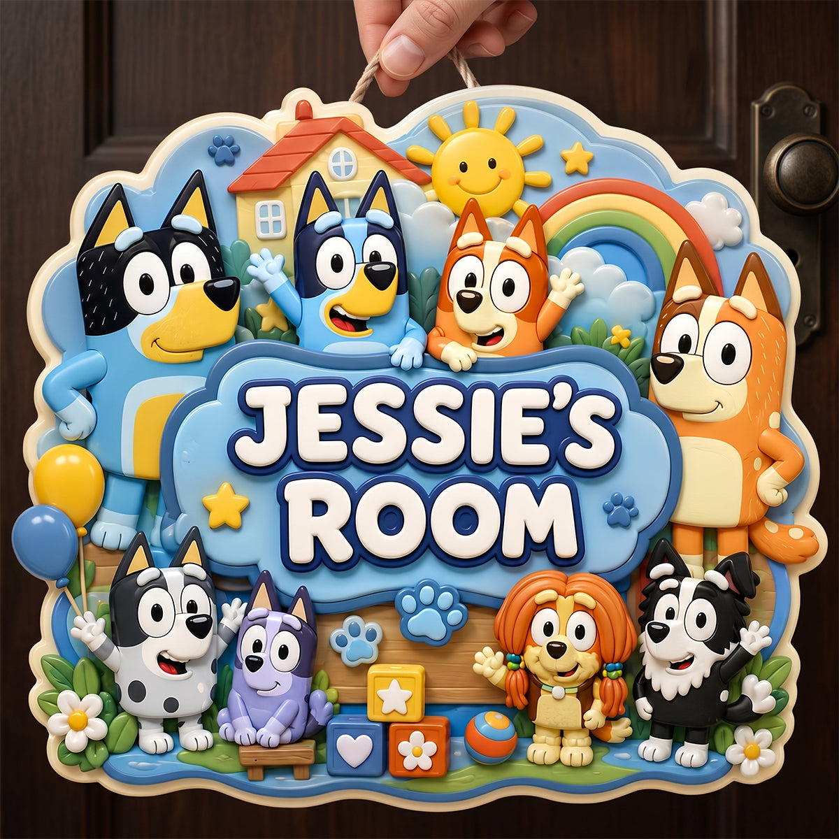 Cartoon Puppy Kids Acrylic Sign - Personalized Gifts 03NADT080726