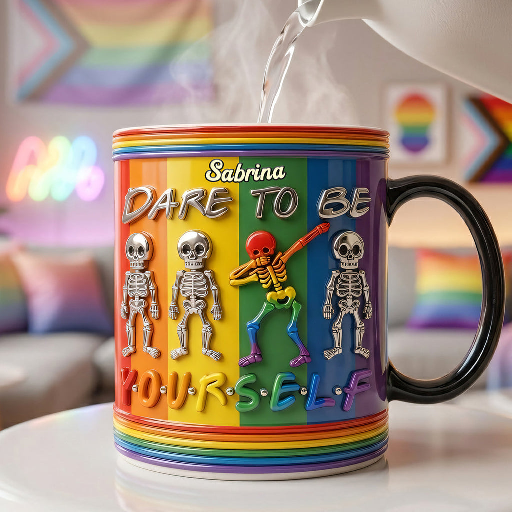 Proud To Be Yourself Magic Coffee Mug - Personalized Gifts For LGBT+ Pride 02PATA210526