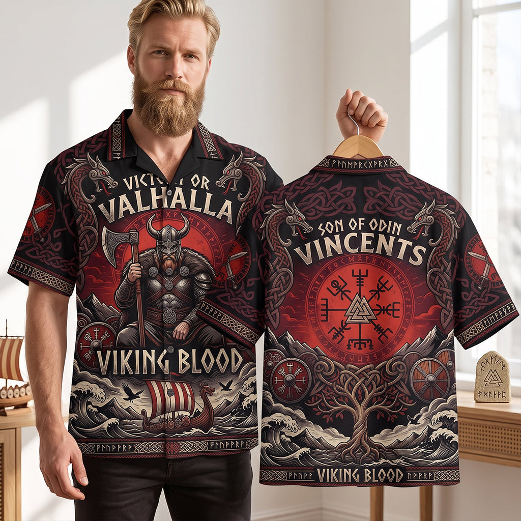 Viking Blood Hawaiian Shirt - Personalized Gifts 01patn170726