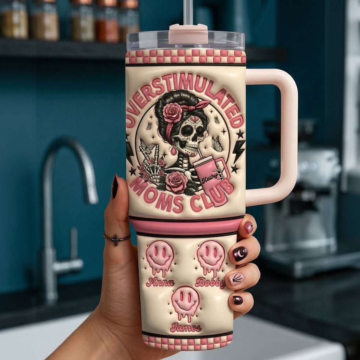 Overstimulated Moms Tumbler Handle - Personalized Gifts For Mom 03QHLU130326
