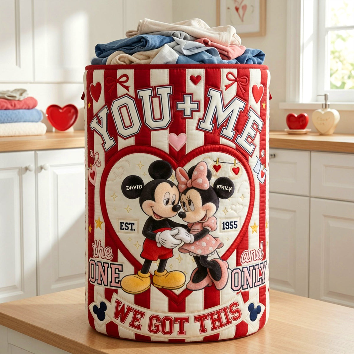 You And Me Laundry Basket - Personalized Gifts For Couple 02PAQN010726