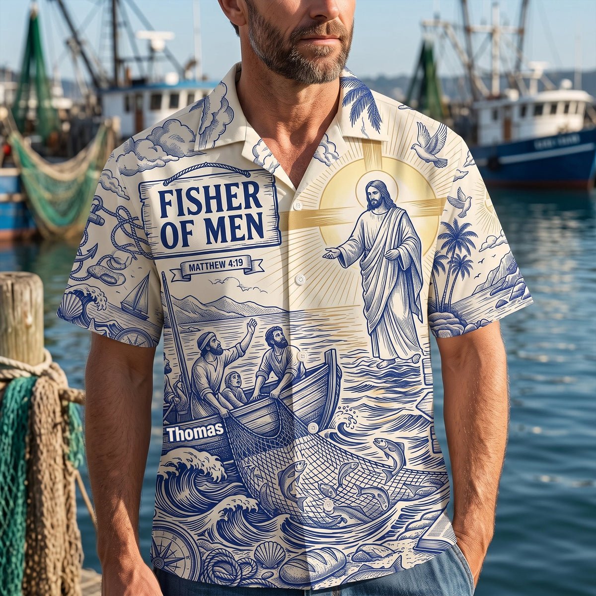 Jesus Fisher of Men Hawaiian Shirt – Personalized Gifts For Christian 05tylu300626