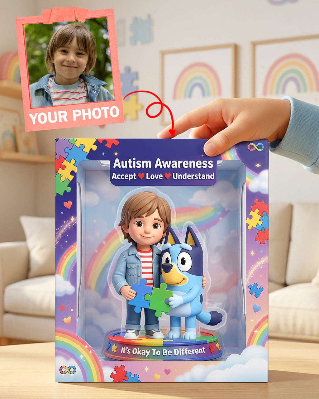 Love Understand Acrylic Plaque - Custom Photo Gifts For Autism 02NAMG100326