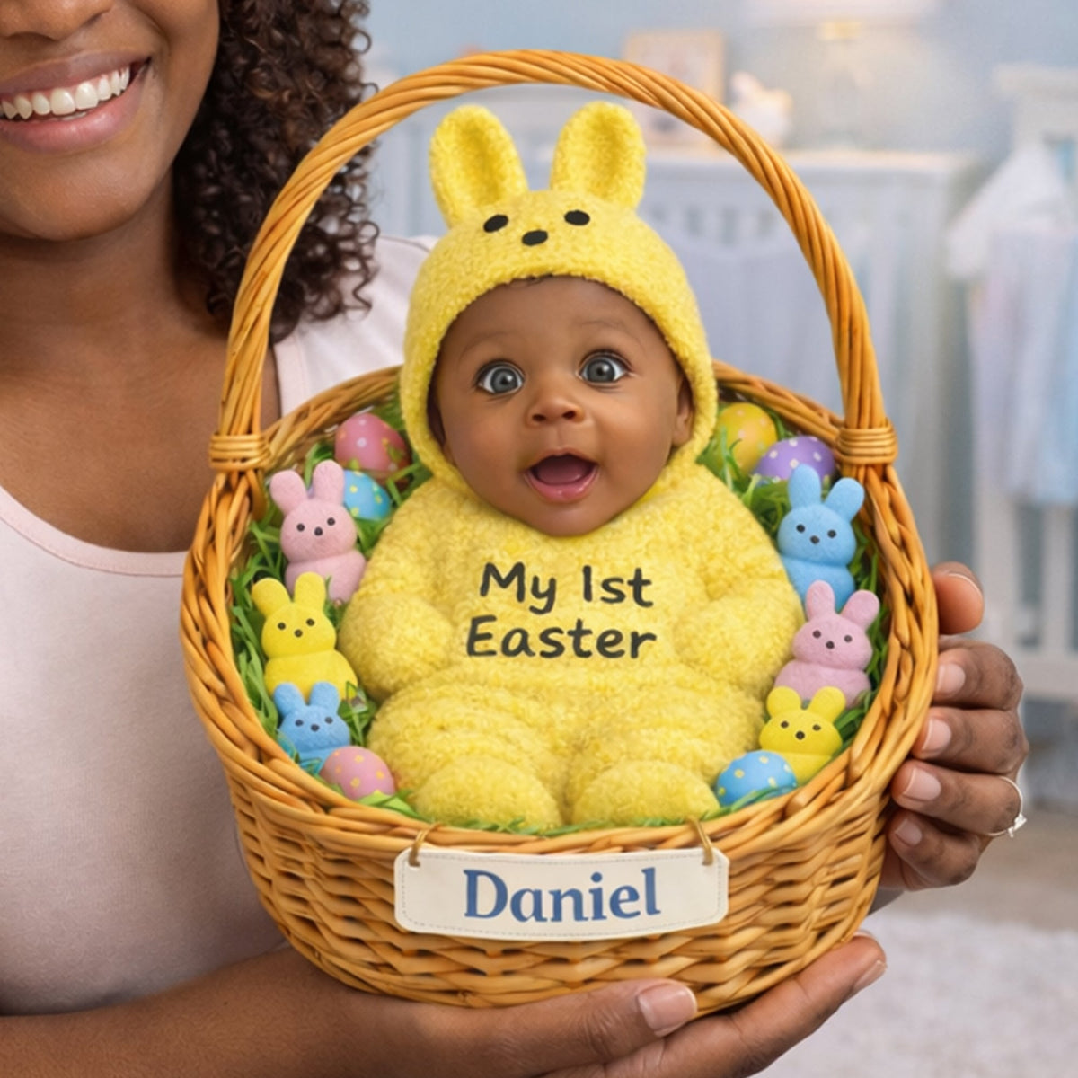 Baby First Easter Acrylic Plaque Custom Photo Gifts For Parents 01HULU110326