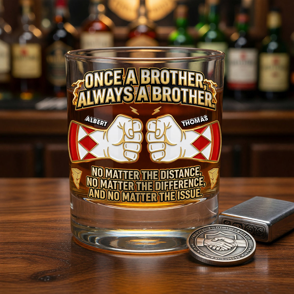Once A Brother, Always A Brother Drinking Glass - Personalized Gifts For Brothers 05naqn060626