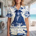 Ocean Voyager Toile De Jouy Hawaiian Shirt - Personalized Gifts 04pgdt160726