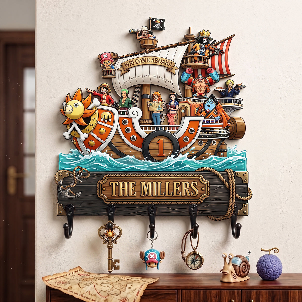 Sea Adventure Acrylic Key Hanger - Personalized Gifts For Family 03HATA160726