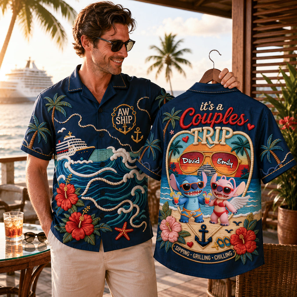 Couple Trip Hawaiian Shirt - Personalized Gifts For Couple 01padh220626