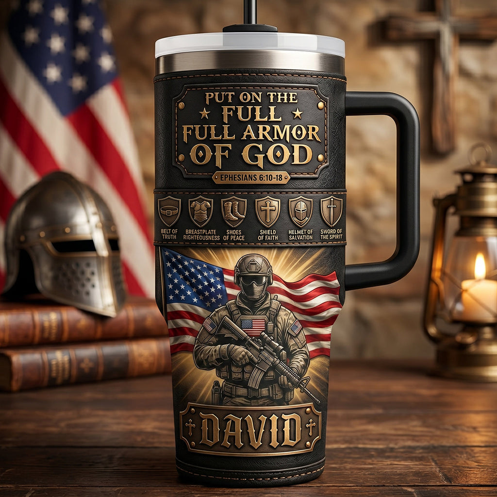 USA Armor Of God Tumbler - Personalized Gifts For Patriots 06PADT300526