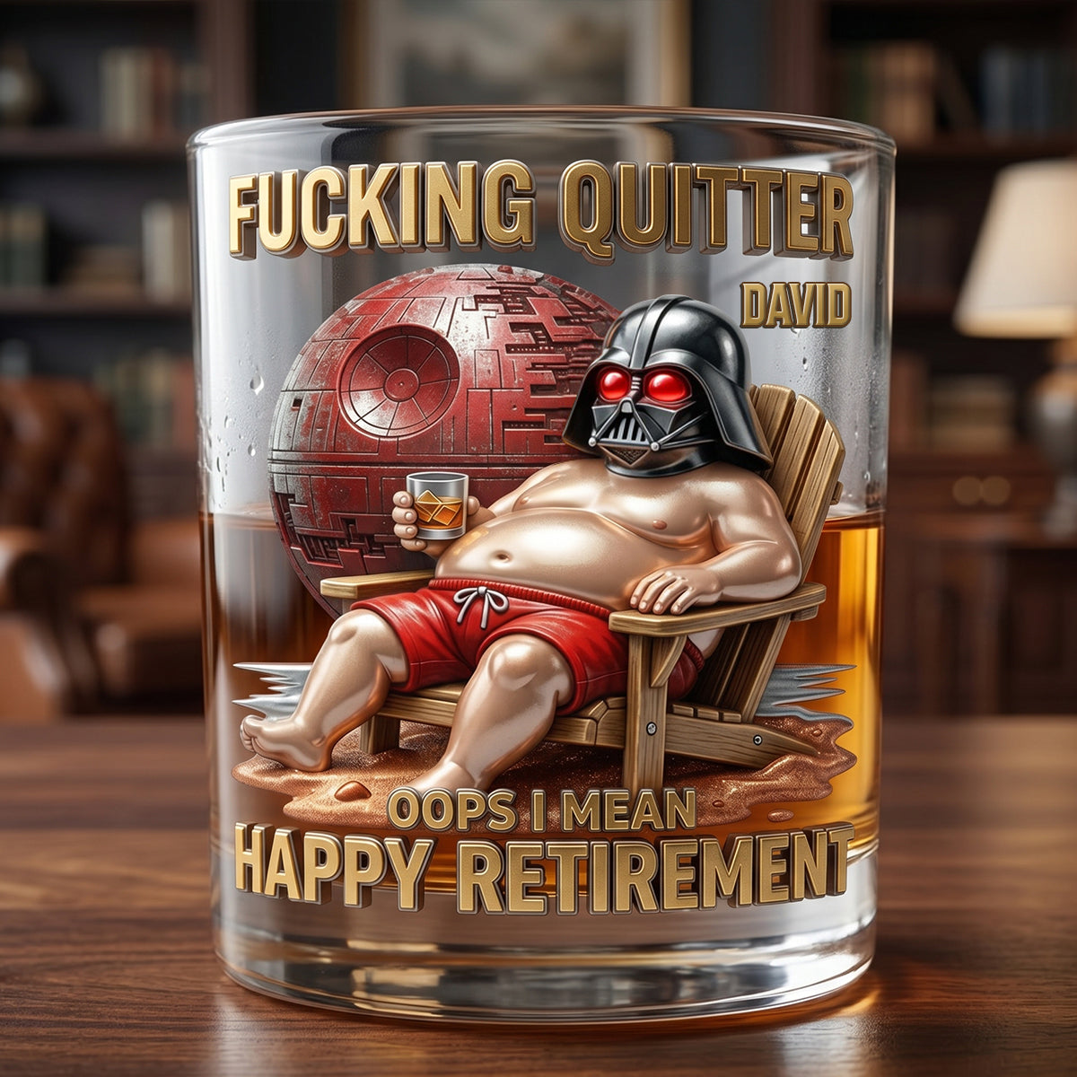 Retirement Mode Activated Round Glass - Gift for Retirees 01hutn080626