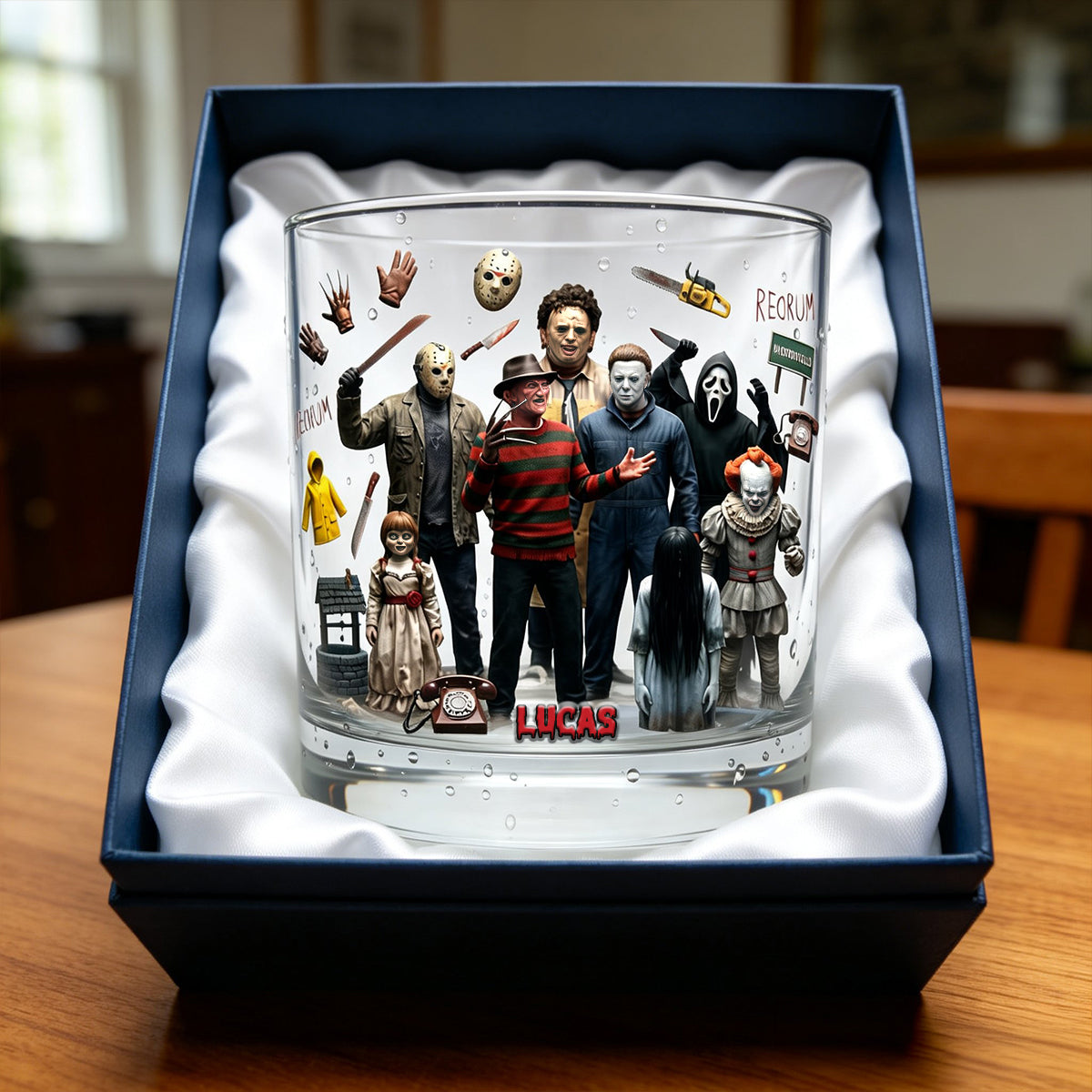 Scary Villain Drinking Glass - Personalized Gifts For Horror Lovers 04ohtn110326