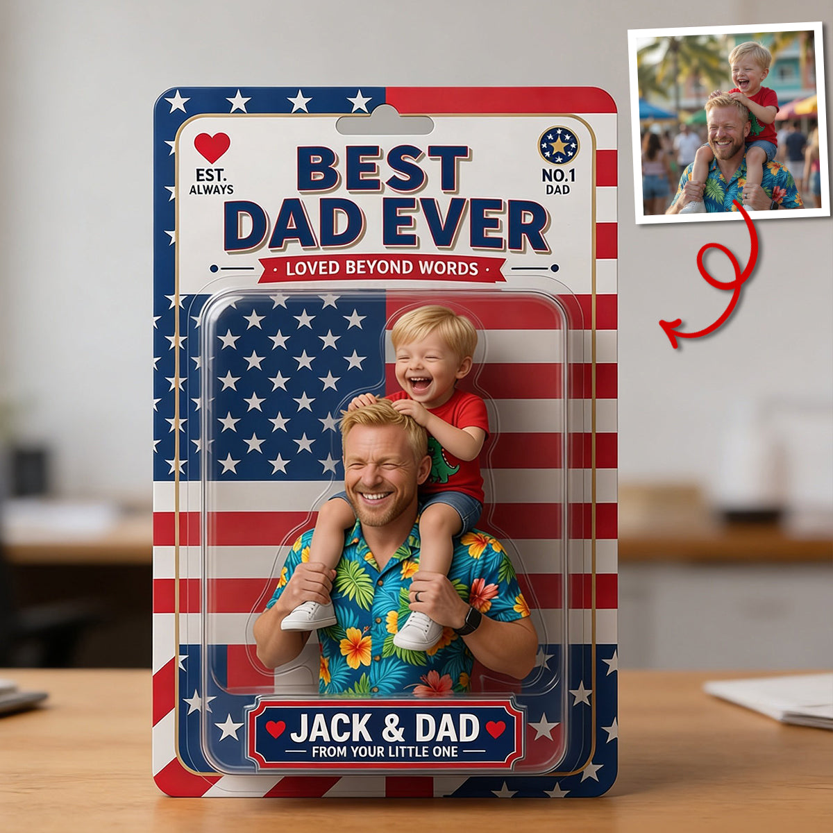 Custom Photo Best Dad Ever Acrylic Plaque - Personalized Gifts For Dad 01tytn040526