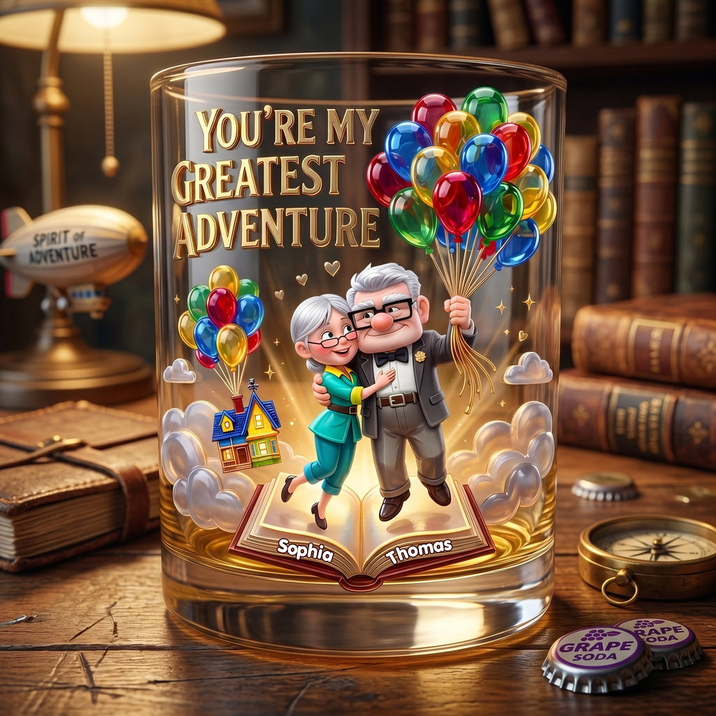 Forever Love Adventure Round Glass - Personalized Gifts For Couples 06tylu160626