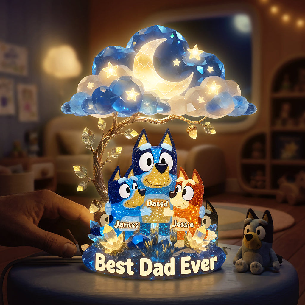The Azure Heeler Dad Acrylic Light Box - Personalized Gifts For Dad 05TYTA120526