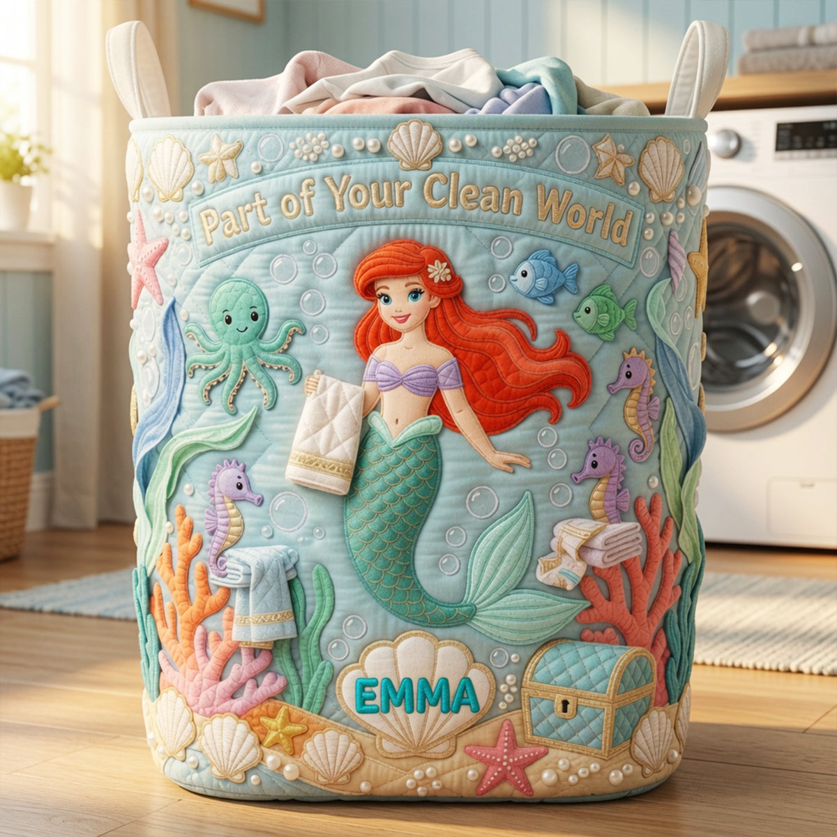 Fantasy Quilted Laundry Basket Personalized Gifts 05HADT090726