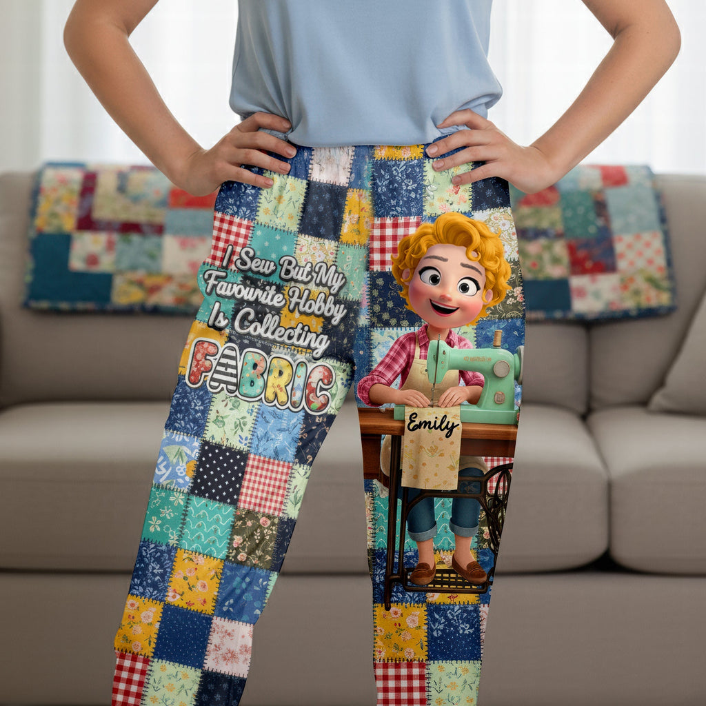 Sewing Girl Pajama Pants - Personalized Gifts For Sewing Lovers 021naqn051225