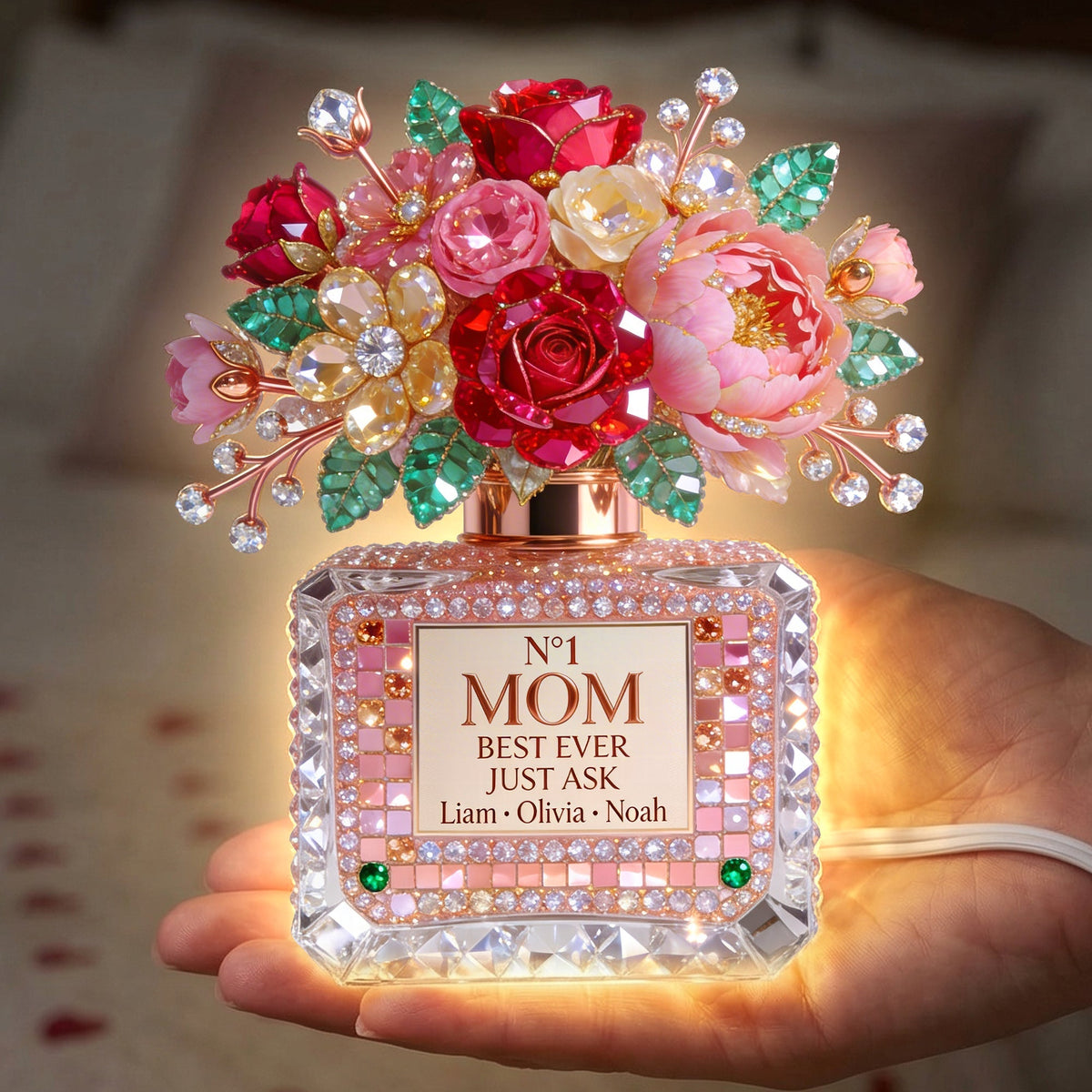 Floral Perfume Bottle Light Box - Personalized Gifts For Mom 04naqn060326