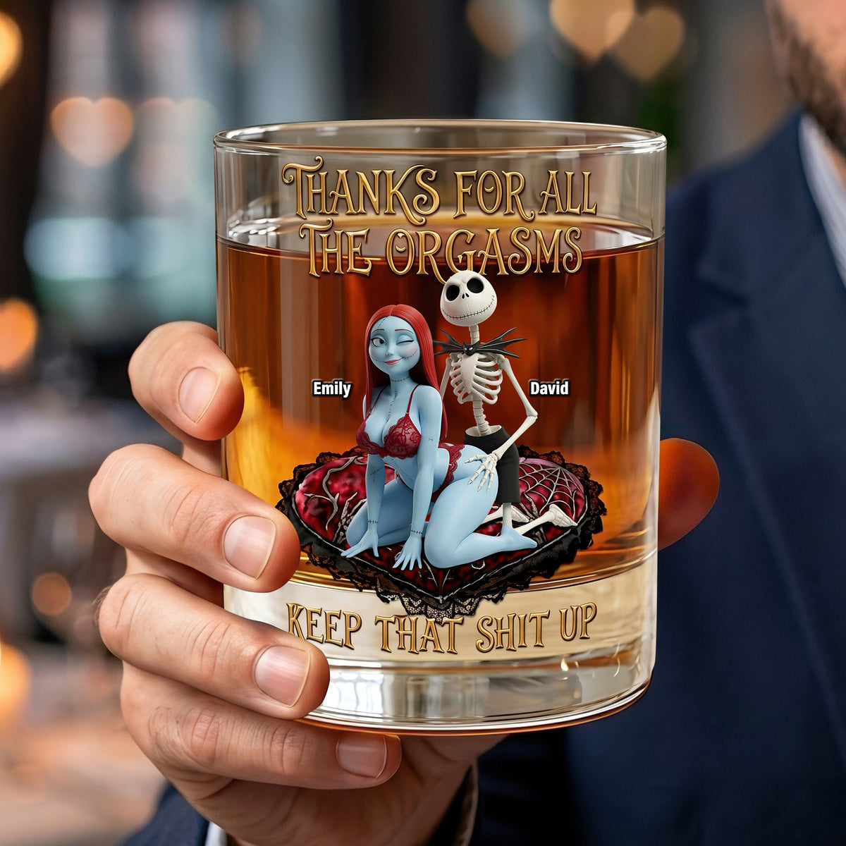 Cheeky Soulmates Whiskey Glass - Personalized Gifts For Couple 05TYQN190626