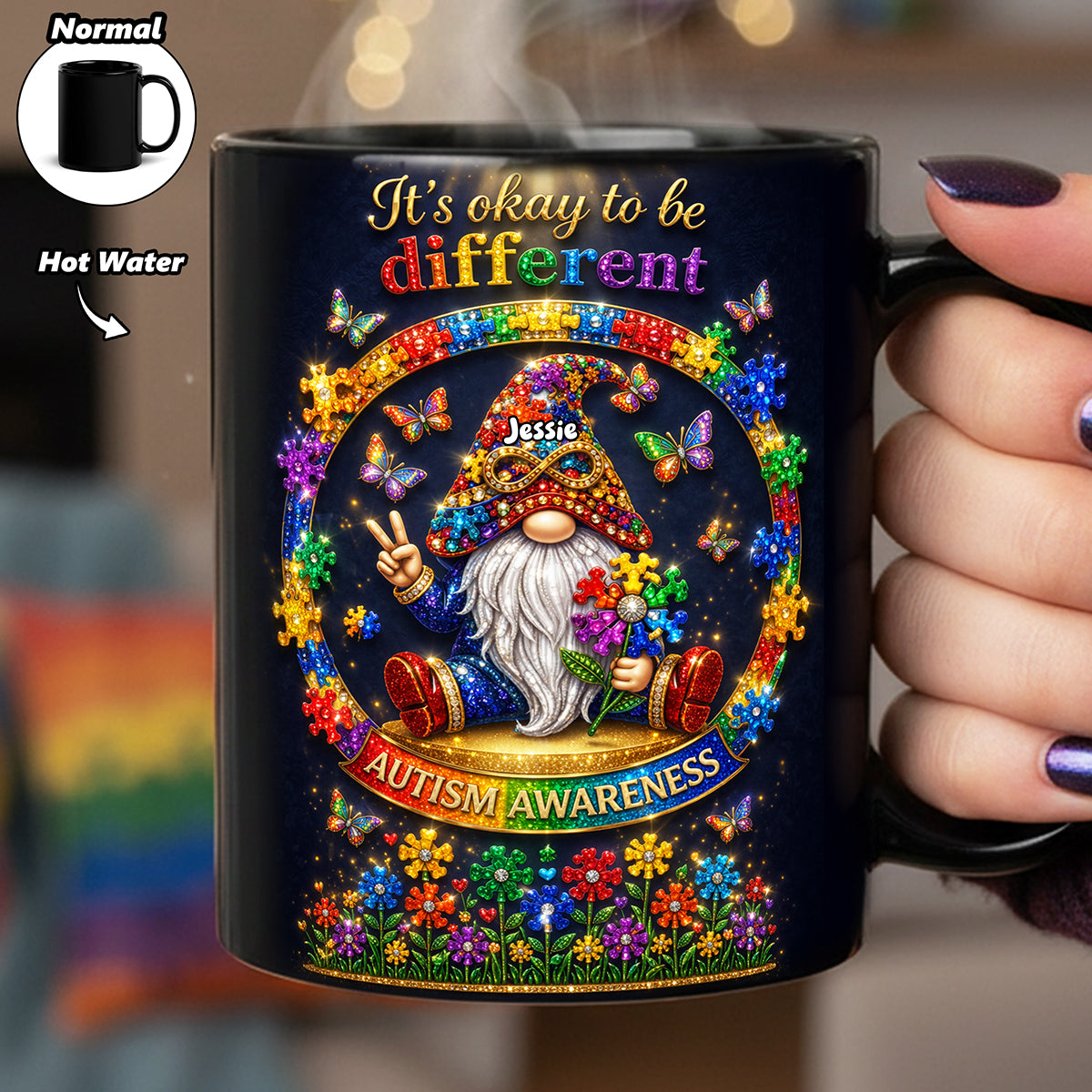 Gnome Puzzle Magic Coffee Mug - Personalized Gift for Autistic 01TOTA020426