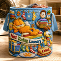 Lazy Cat Quilted Laundry Basket - Personalized Gifts 03HADT180726