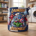 Hero Squad Quilted Laundry Basket - Personalized Gifts 06tydh090726