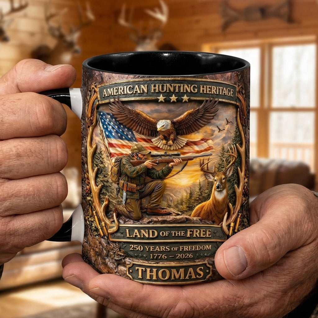 American Hunting Heritage Accent Mug - Personalized Gifts For Hunters 03tyqn060326
