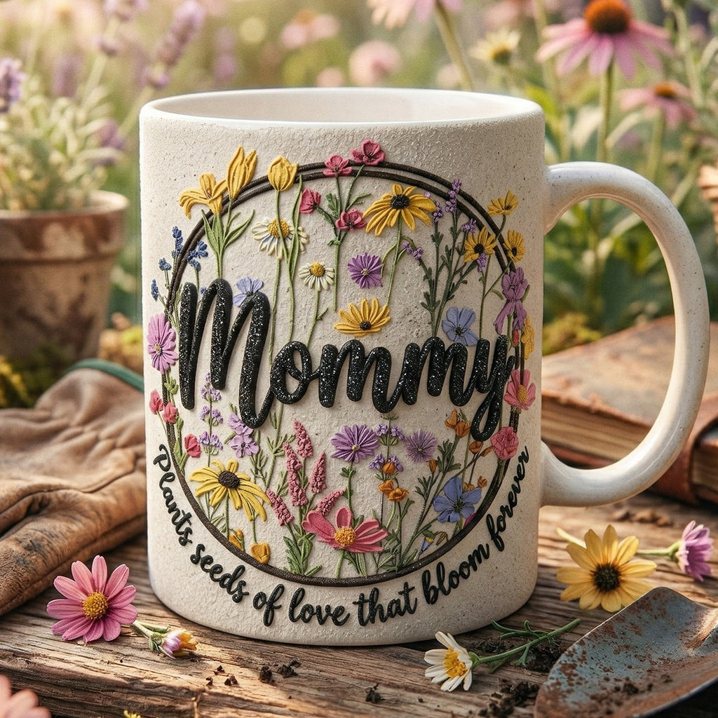 Blooming Love Mommy Coffee Mug - Personalized Gifts For Mom 04QHTA130426