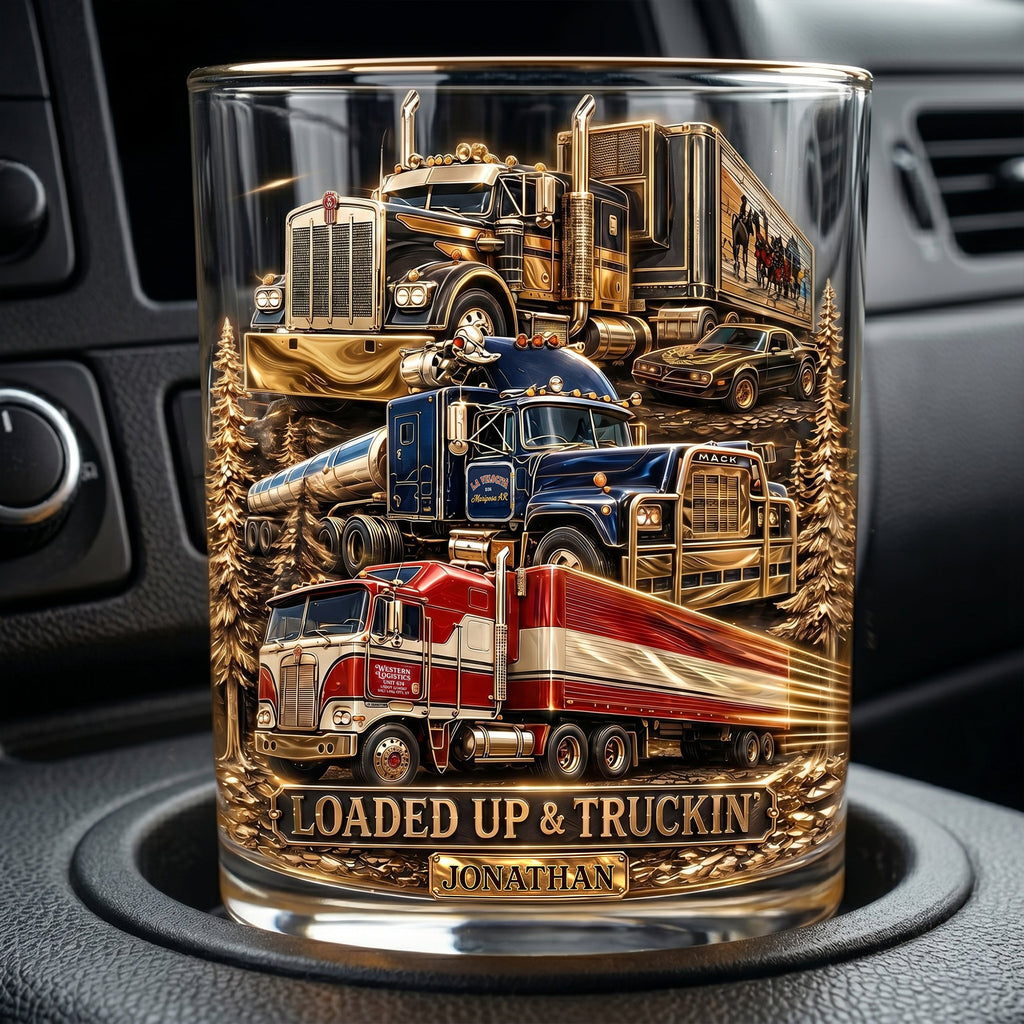 Legendary Truck Drinking Glass - Personalized Gifts For Truckers 03qhlu220626