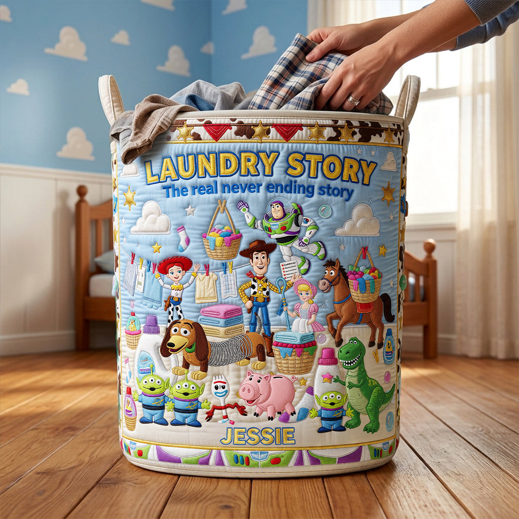 Endless Load Quilted Laundry Basket - Personalized Gifts 03qhta110726