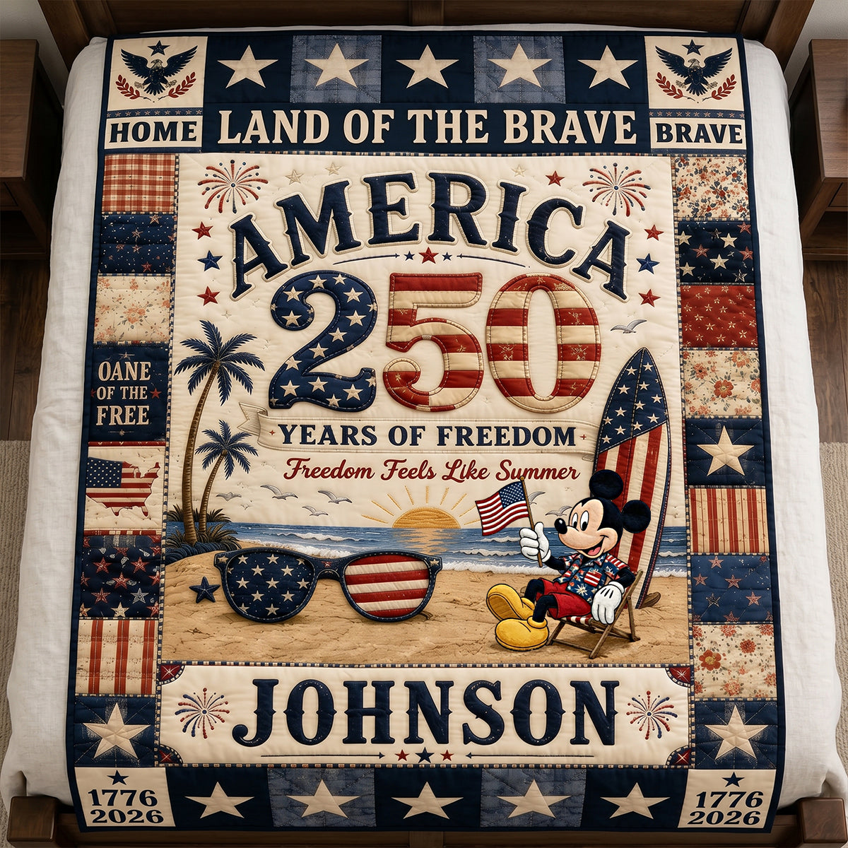 Freedom Feels Like Summer Blanket - Personalized Gifts For Patriots 01PATN040626