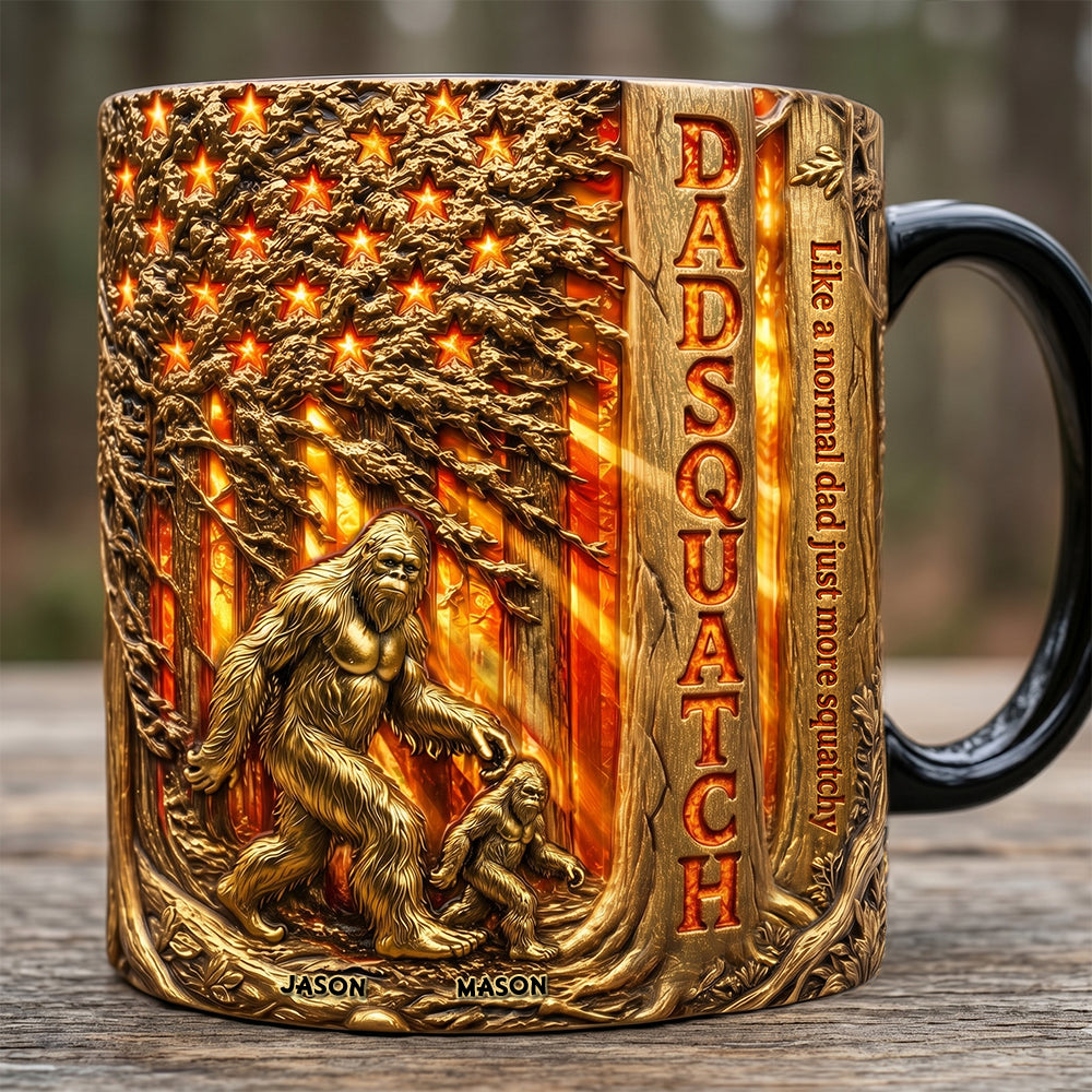 Proud American Sasquatch Dad Magic Mug - Personalized Gifts For Dads 02QHDT070526