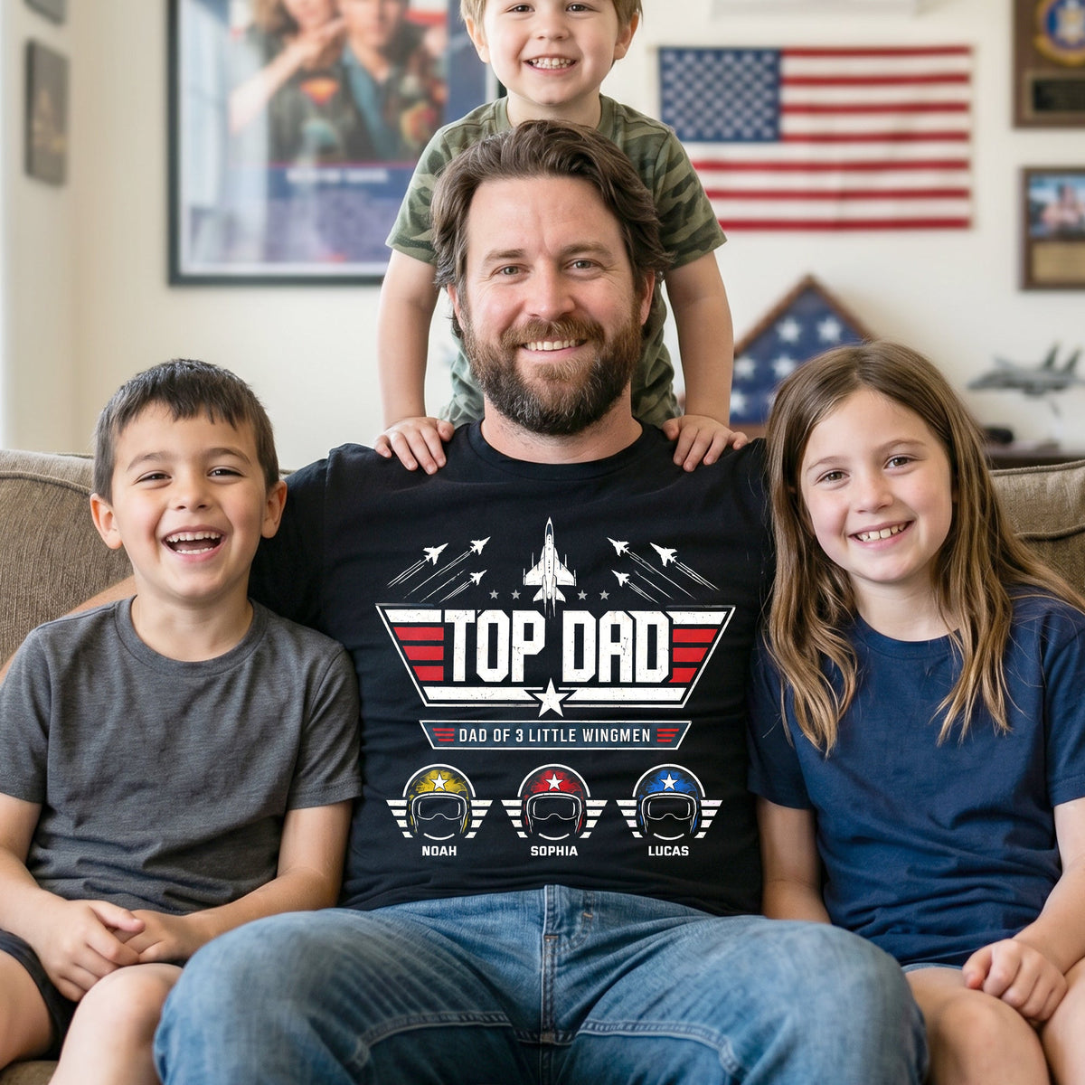 Dad And His Little Pilots Shirt - Personalized Gifts For Dad 01TYTN160526